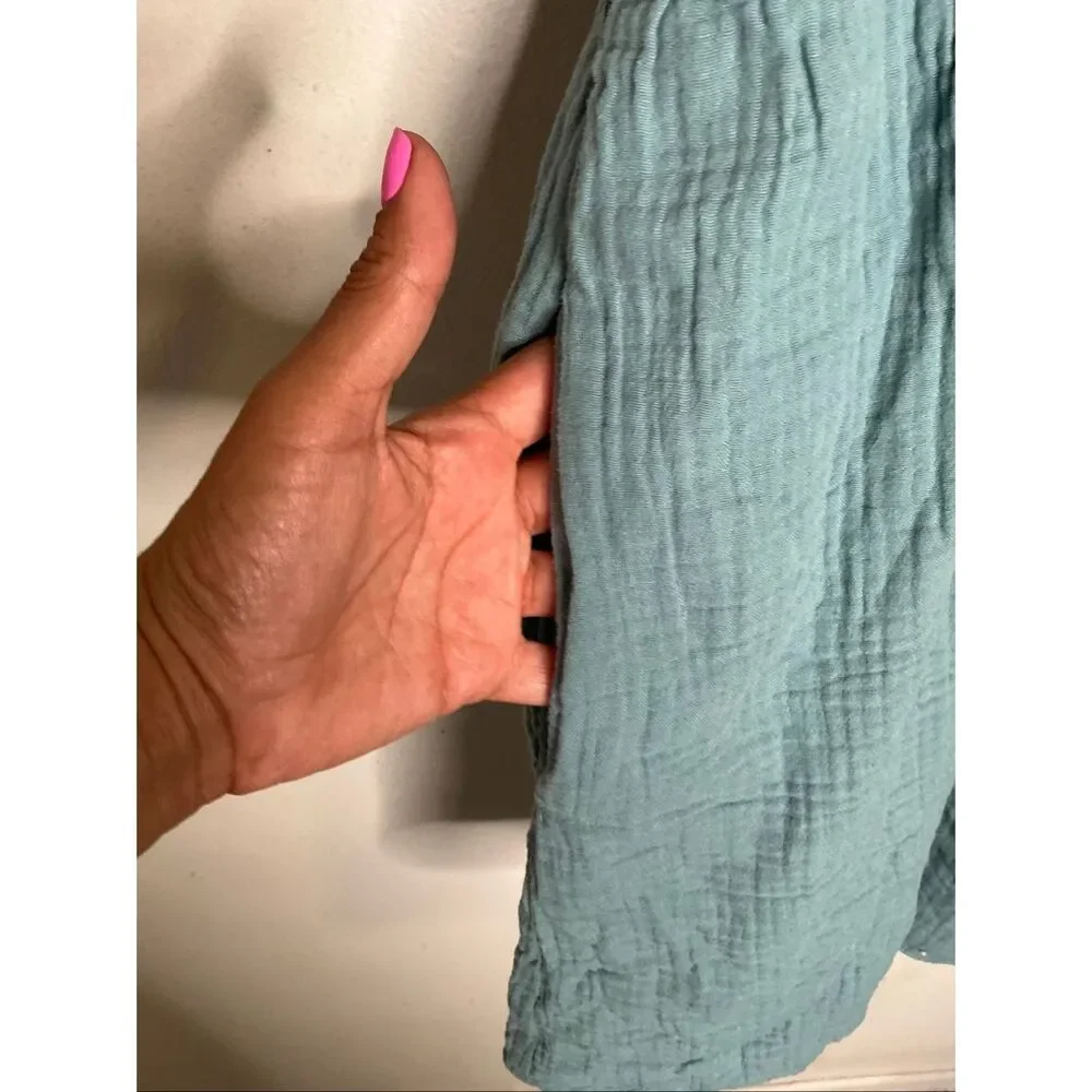 Madewell Ruffle Sleeve Easy Minidress | Green in Small